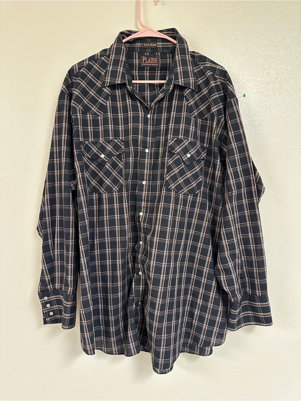 Plains Western Wear Big Man Button Down Shirt